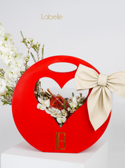 Heart Gift Box with Flowers & Perfume