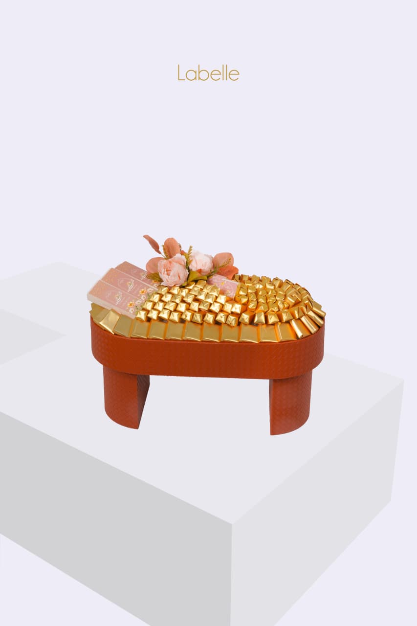 Grand Eid Golden Pedestal Tray
