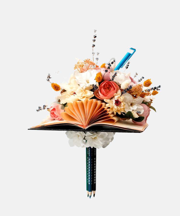 ترتيب زهور الكتاب لابيل